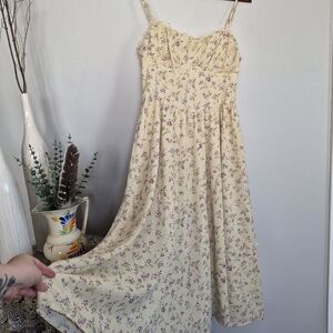 Cream Floral Dress